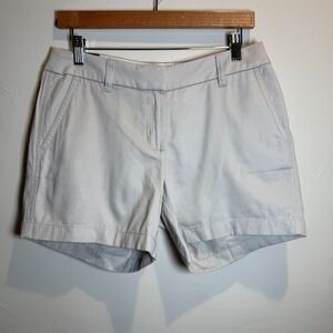 J. Crew Women's 5" Chino Shorts Light Gray 100% Cotton Size 4